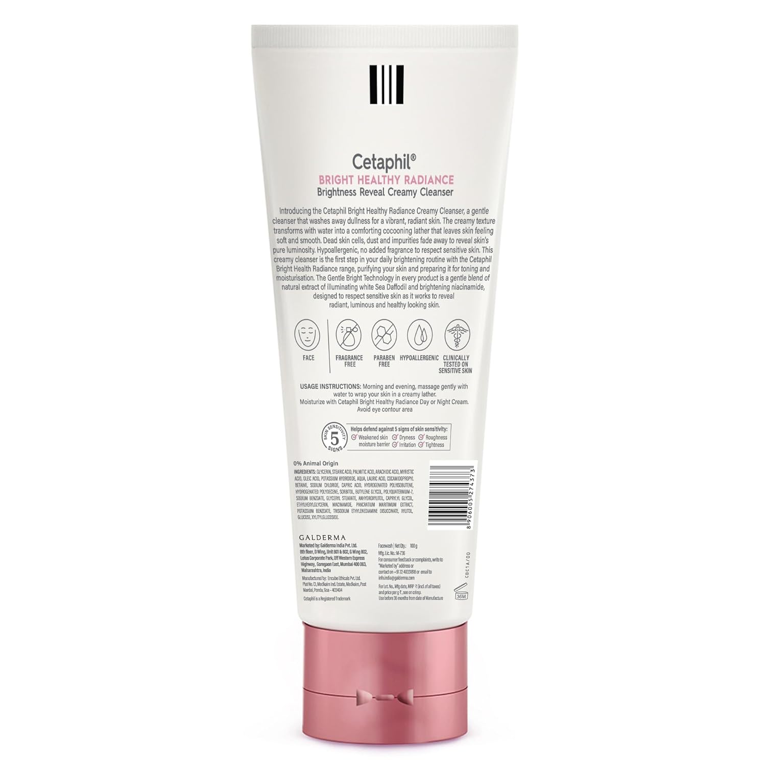 Cetaphil Bright Healthy Radiance Reveal Creamy Cleanser, 100g