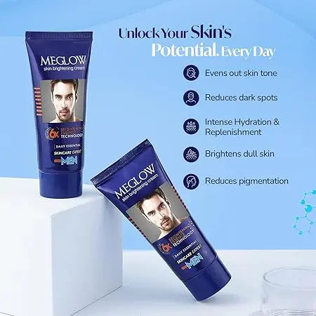 Meglow Premium Face Cream for Men – 50g | Brightening & Moisturizing Cream for Daily Use Sellzoa