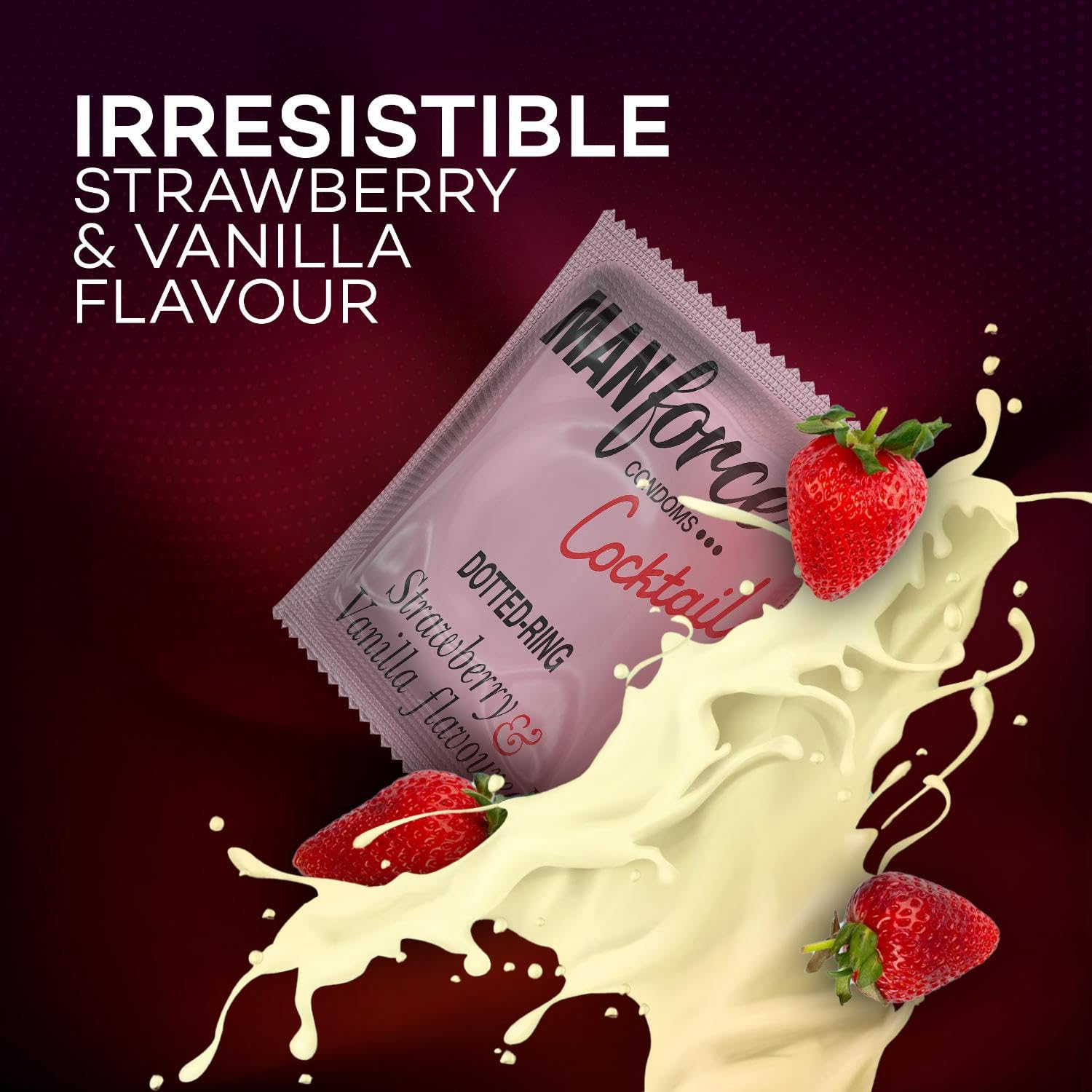 Manforce Condom Strawberry And Vanila Cocktail 10 Pcs Set Of 5
