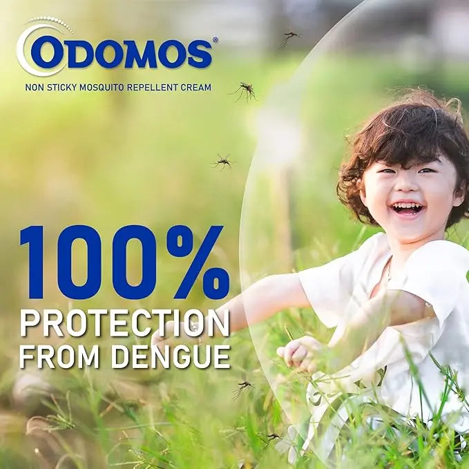 Dabur Odomos Mosquito Repellent Cream 50g – Non-Sticky with Vitamin E & Almond Sellzoa
