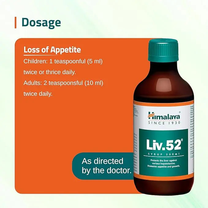 Himalaya Liv.52 Syrup 200ml | Liver Health, Appetite Booster & Detox Support | Ayurvedic Formula Sellzoa