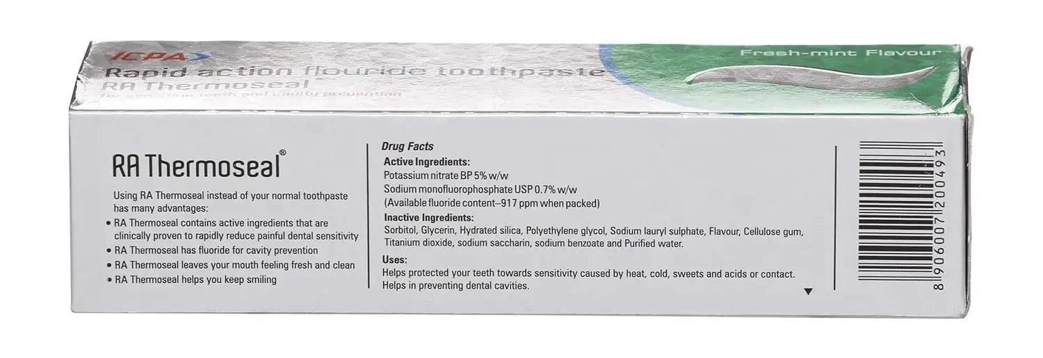 Thermoseal RA Toothpaste 100gm | Anti-Sensitivity & Gum Care Dental Paste with Potassium Nitrate Sellzoa