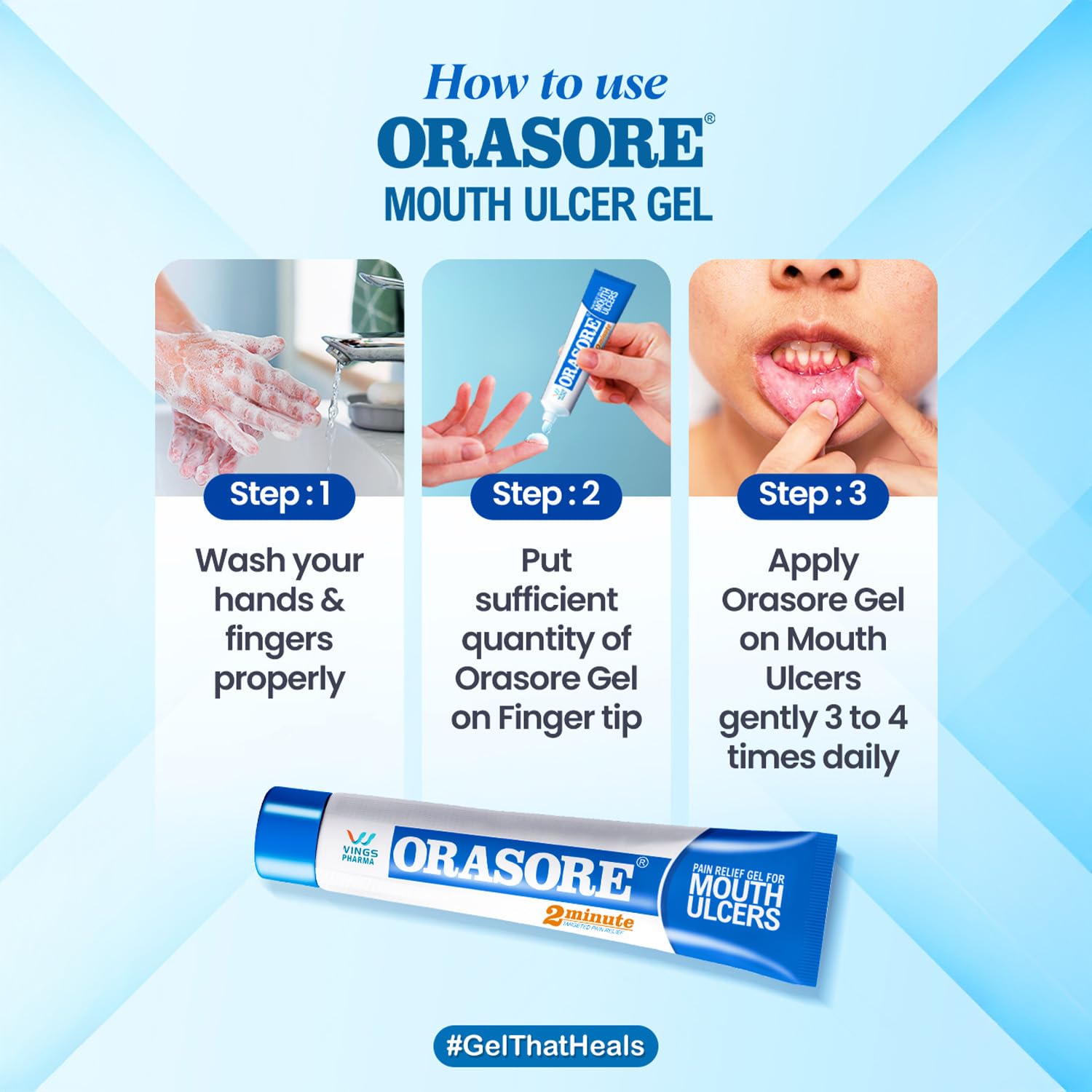 Orasore Oral Care Gel – Gum & Mouth Care Gel | Pack of 2