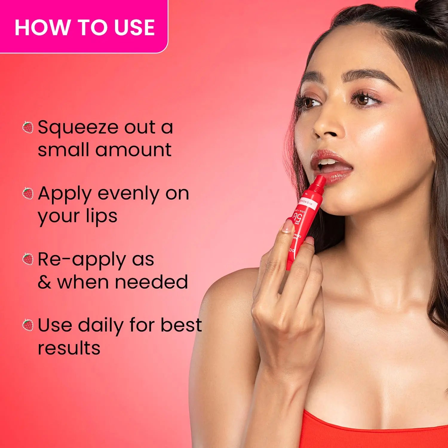Dot & Key Ceramide & Peptide Lip Balm SPF 50 | Red Romance Tinted Lip Moisturizer | UV Protection + Collagen Boost + Instant Plump Sellzoa