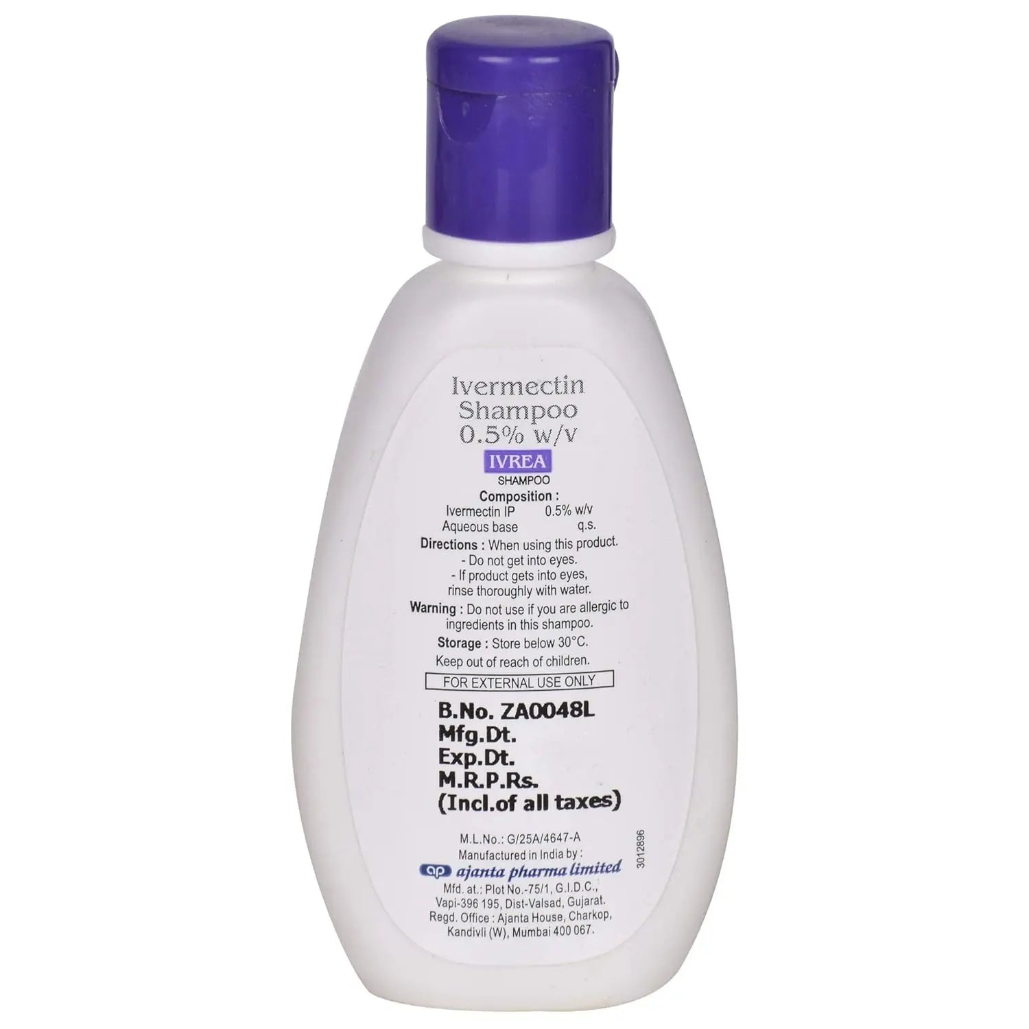 Ivrea Shampoo 30ml | Anti-Parasitic Scalp Cleanser with Ivermectin Sellzoa