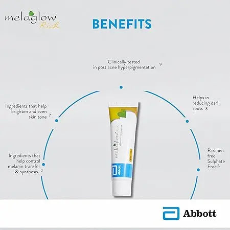 Melaglow Rich Cream 20g – Skin Brightening & Hyperpigmentation Cream Sellzoa