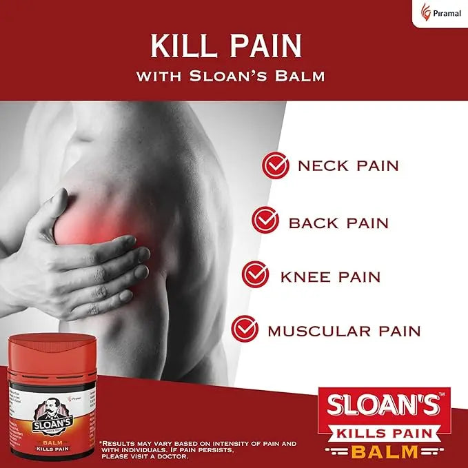 Sloan’s Balm 20 g | Herbal Pain Relief Balm with Capsicum & Ayurvedic Oils | For Muscle, Joint & Neck Pain Sellzoa