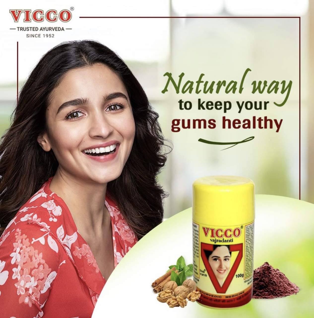 Vicco Vajradanti Ayurvedic ToothPaste Dalchini Flavour - 160g (Pack of 2)