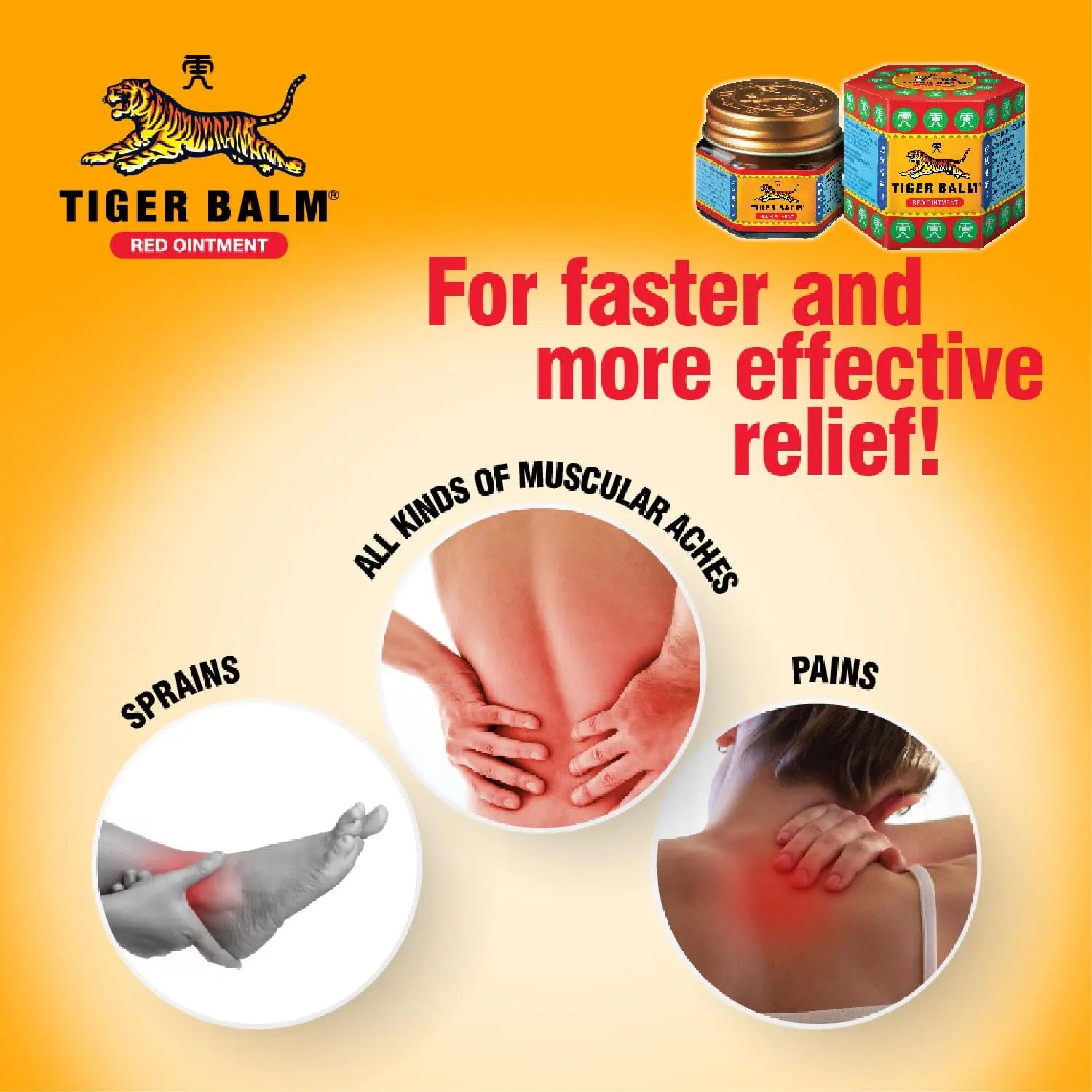 Red Tiger Balm (Pack of 2) | Herbal Pain Relief Balm for Headache, Muscle & Joint Pain Sellzoa