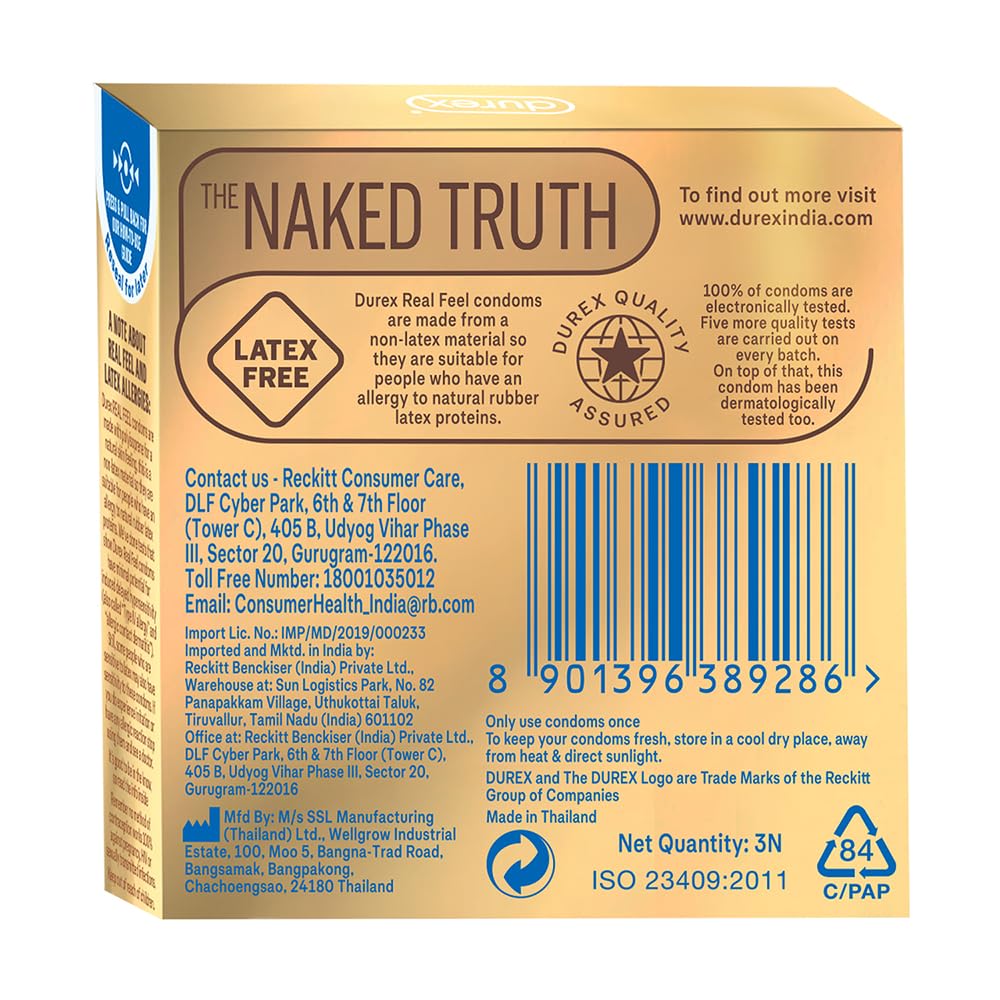 Durex Avanti Bare Real Feel Non-Latex Condoms (Pack Of 4)