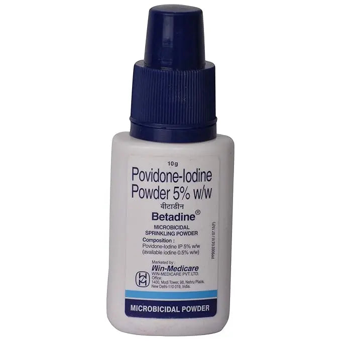 Betadine Antiseptic Powder 10g – Pack of 2 | Povidone Iodine 2.5% | Wound Healing & Infection Protection Sellzoa
