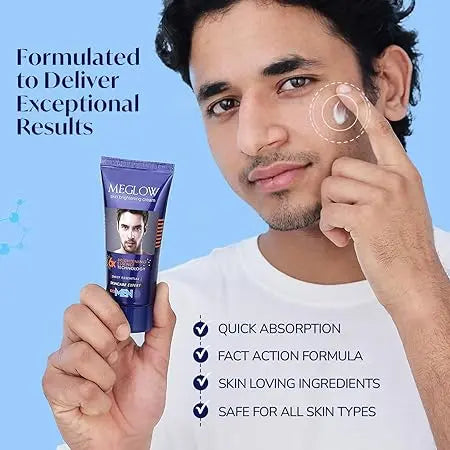 Meglow Premium Face Cream for Men – 50g | Brightening & Moisturizing Cream for Daily Use Sellzoa