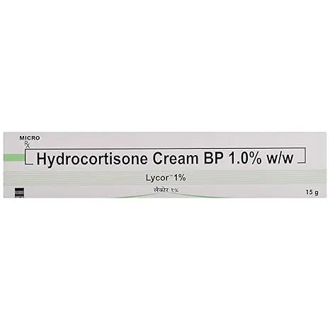 Lycor 1% Hydrocortisone Cream – 15gm Each (Pack of 4) | Anti-Inflammatory & Itch Relief Cream Sellzoa