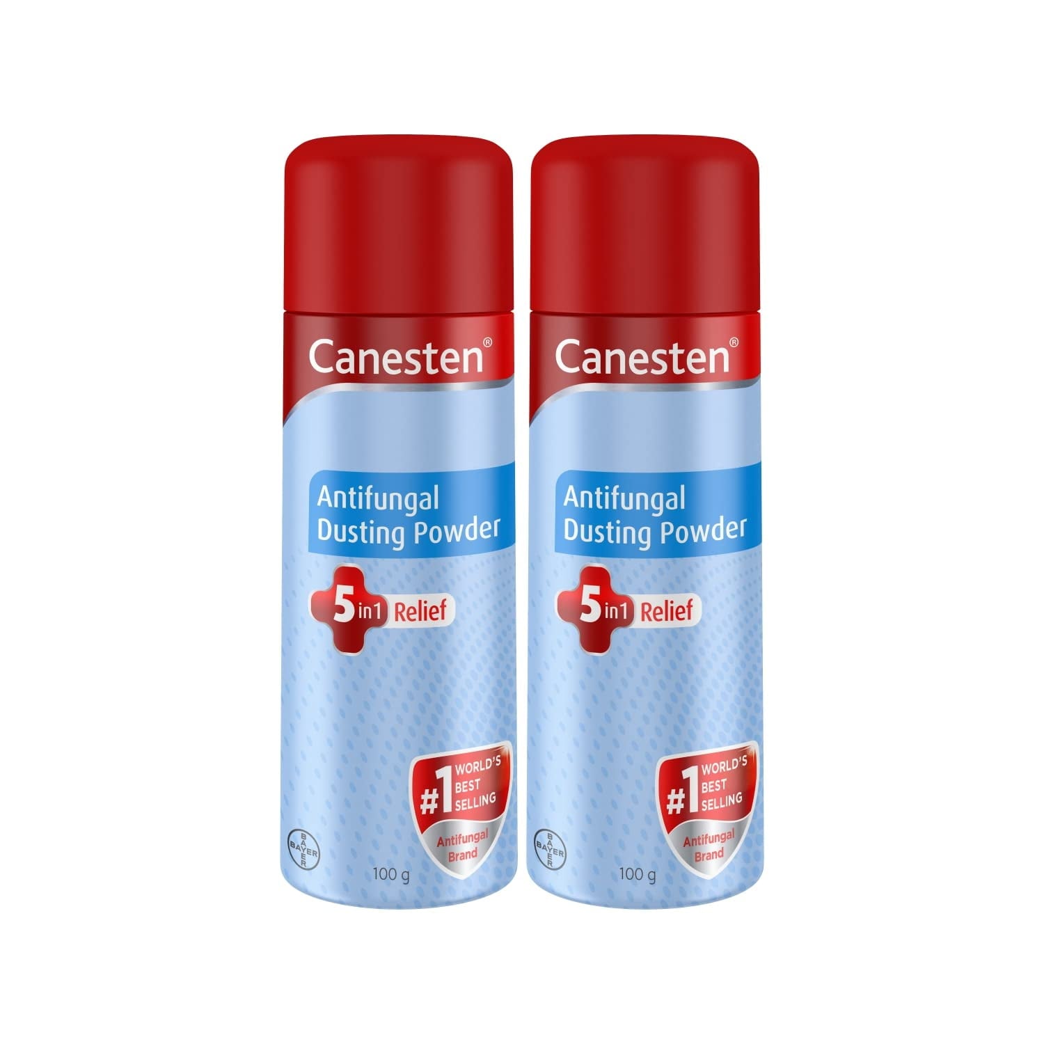 Canesten Dusting Antifungal Powder Relief from Skin Irritation Prickly Heat Redness Itching Fungal Infection - 100gm x Pack of 2