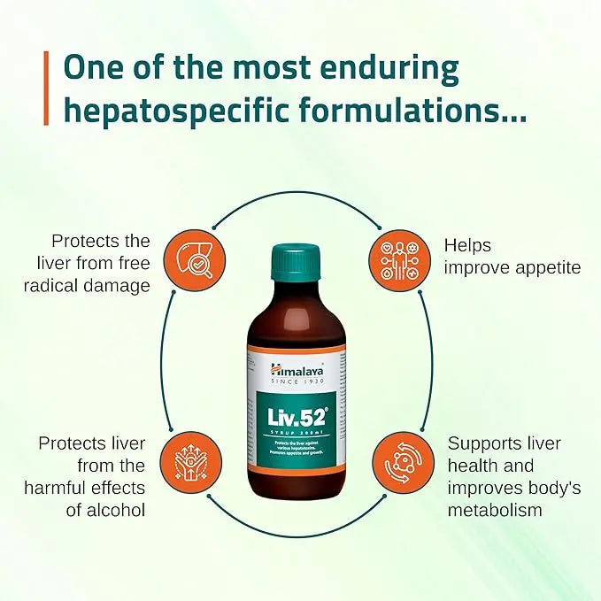 Himalaya Liv.52 Syrup 200ml | Liver Health, Appetite Booster & Detox Support | Ayurvedic Formula Sellzoa