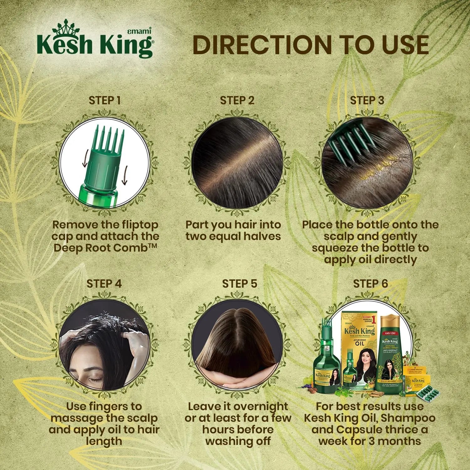 Kesh King Ayurvedic Hair Oil 300ml | Anti-Hair Fall Oil with 21 Herbs for Strong, Thick & Healthy Hair Sellzoa
