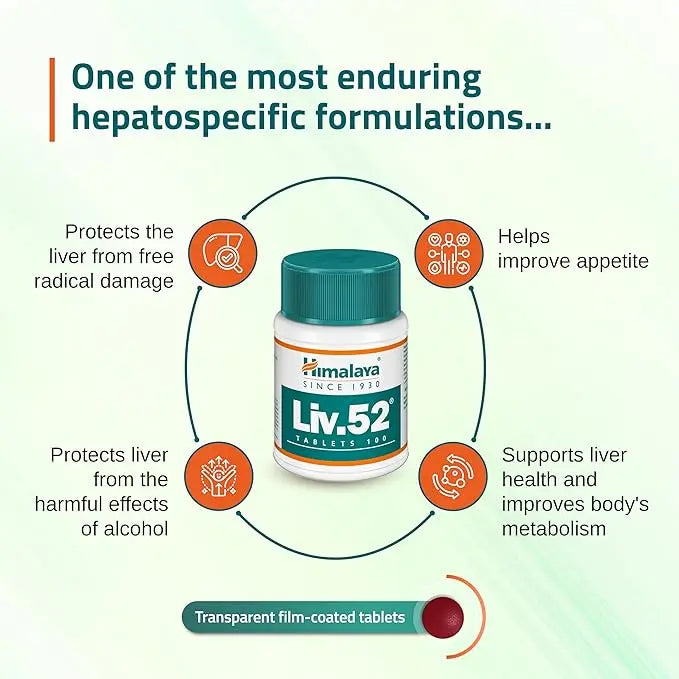 Himalaya Liv.52 Tablets – Pack of 2 (100 Tabs Each) | Liver Detox & Fatty Liver Support | Ayurvedic Herbal Formula Sellzoa