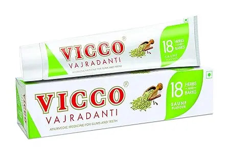 Vicco Vajradanti Saunf Flavour Toothpaste 160g (Pack of 2) – Ayurvedic Herbal Toothpaste for Strong Teeth & Fresh Breath Sellzoa