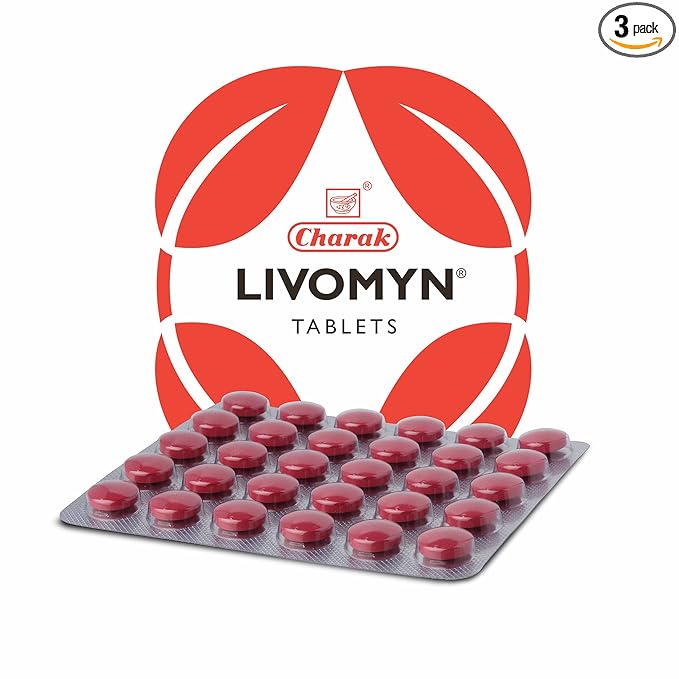 Charak Pharma Livomyn Tablet | Liver Support & Detox Formula | 30 Tablets × Pack of 3 | Ayurvedic Liver Tonic Sellzoa