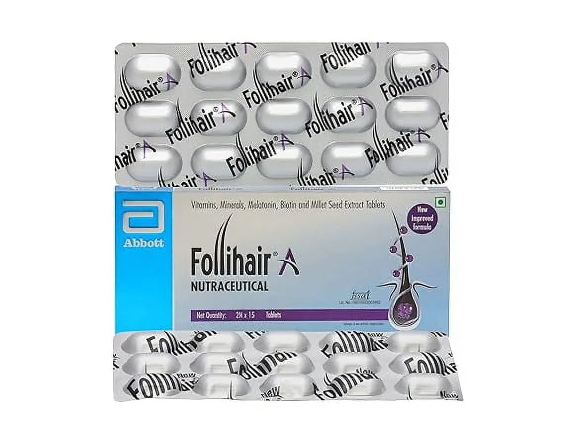 Follihair New by Abbott Helps Nourish & Strengthen Hair Follicles 2 N *  15 Tablets
