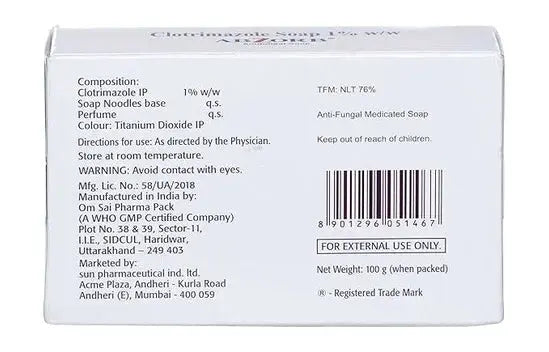 Abzorb Antifungal Soap Bar 100gm (Pack of 2) – Clotrimazole Soap for Ringworm, Jock Itch & Athlete’s Foot Sellzoa