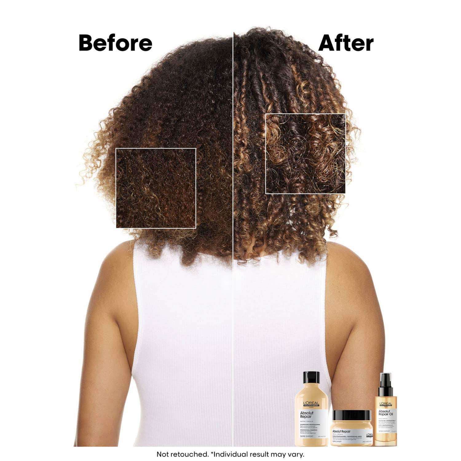 L'Oreal Professionnel Absolut Repair 10-in-1 Leave-in Serum for Dry & Damaged Hair - 90ml | 10-in-1 Multi-Benefit Leave-In Hair Oil, 1 action with 10 benefits, Enriched with Wheat Germ Oil