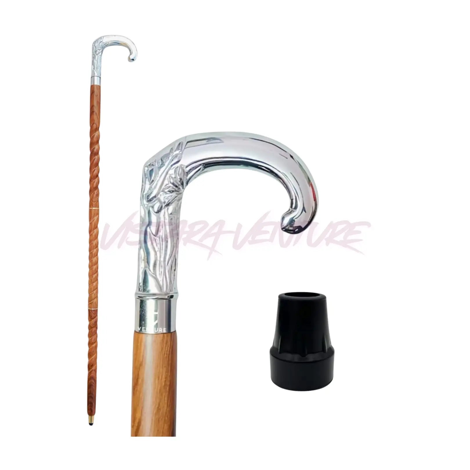 Walking Cane with Brass Handle – Handmade 36" Wooden Walking Stick for Men & Women – Ergonomic, Vintage Design – Lightweight Mobility Aid – FSA/HSA Eligible Sellzoa