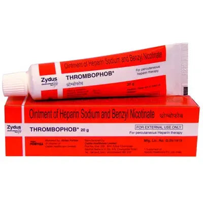 Zydus Thrombophob Ointment 20gm | Heparin Sodium Ointment for Clots, Swelling & Pain Relief – Red Pack Sellzoa