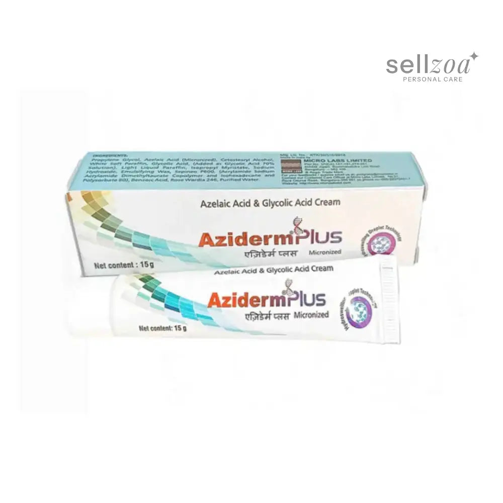 Aziderm 10% Azelaic Acid Cream – 15g (Pack of 2) | Acne & Hyperpigmentation Treatment for Oily & Acne-Prone Skin Sellzoa