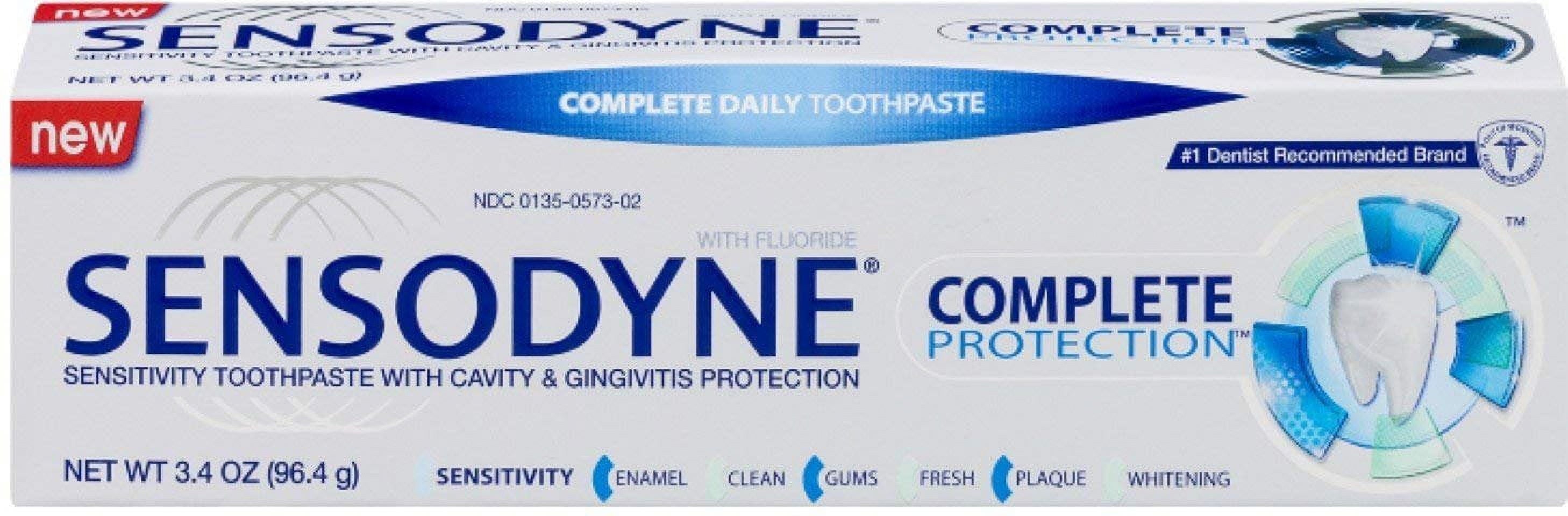 Sensodyne Complete Protection Sensitivity Toothpaste with Cavity & Gingivitis Protection Extra Fresh 3.4 oz (Pack of 2)