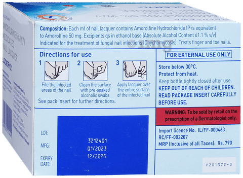 Loceryl Nail Lacquer 5ml – Powerful Anti-Fungal Nail Treatment with Amorolfine 5% Sellzoa