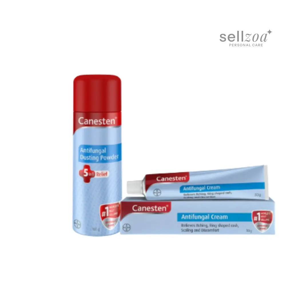 Canesten clotrimazole 1 percent cream 30gm and dusting powder 100gm combo for antifungal skin care