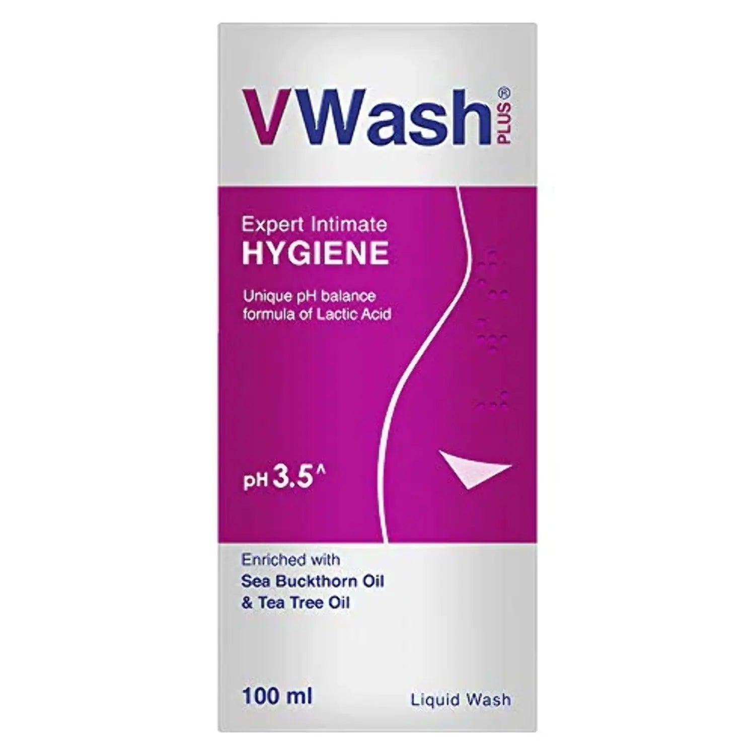 VWash Plus Expert Intimate Hygiene, With Tea Tree Oil, Liquid Wash Prevents Dryness, Itchiness And Irritation, Balances PH, Paraben Free, 100 ml - Sellzoa