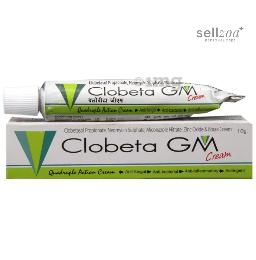Clobeta‑GM Cream 10 g | Clobetasol 0.05% + Miconazole 2% + Neomycin 0.5% | Antibacterial‑Antifungal Topical Cream Sellzoa