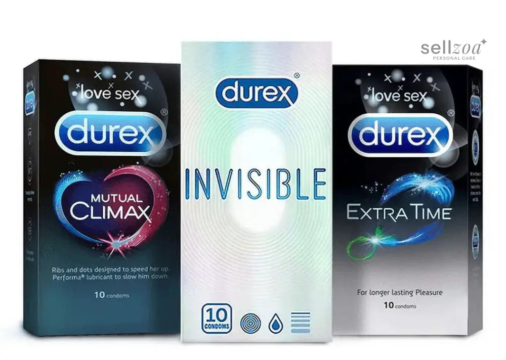 Durex Condoms Pleasure King Combo 30s(Durex Invisible,Mutual Climax,Extra Time) - Sellzoa