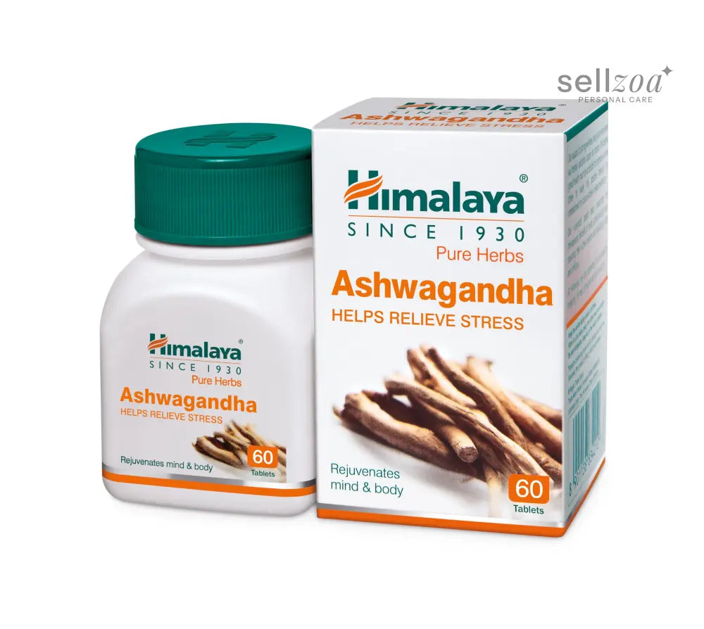 Himalaya Ashvagandha General Wellness Tablets 60 Tablets (Pack of 2) | Stress Relief | Rejuvenates Mind & Body - Health