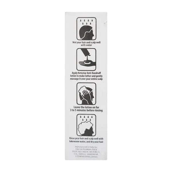 Ketostar Anti-Dandruff Lotion 50ml – Medicated Scalp Treatment with Ketoconazole 2% Sellzoa
