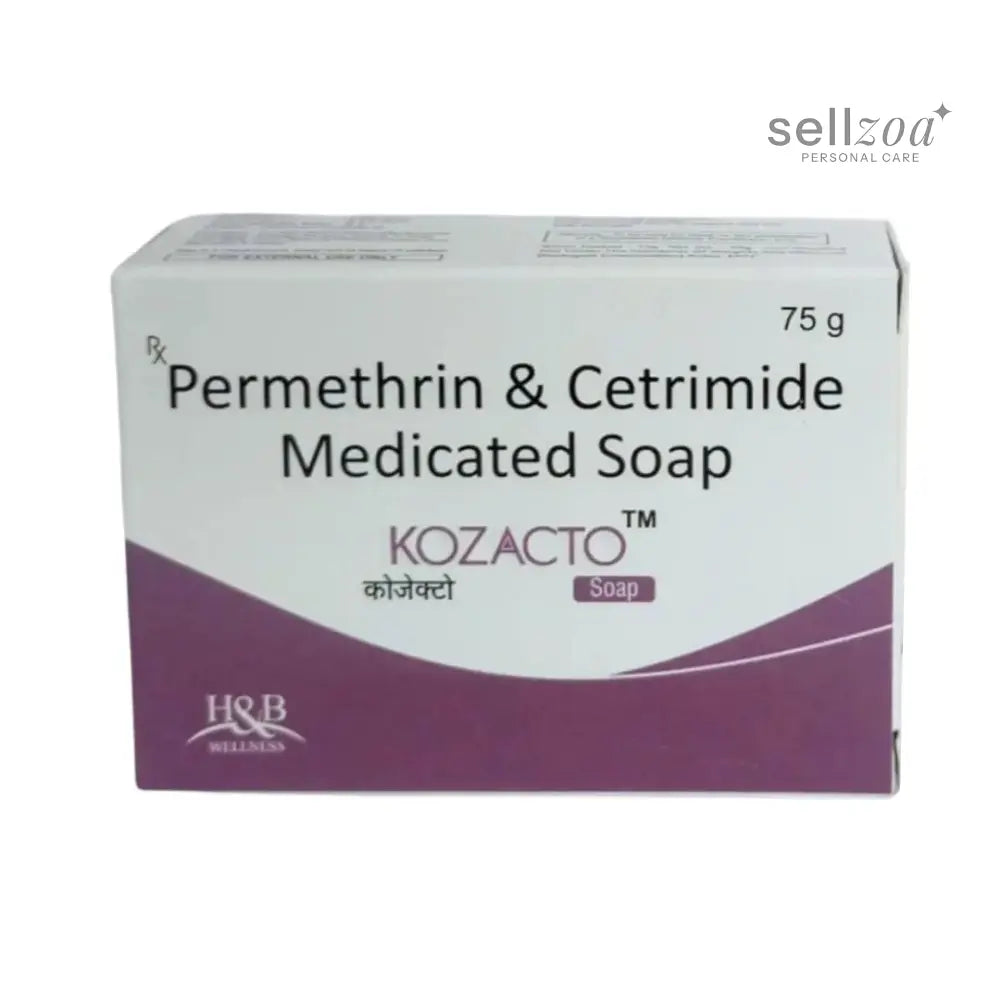 Kozketo Soap 75gm Pack of 2 | Permethrin & Cetrimide Soap for Scabies, Skin Protection & Hygiene Sellzoa