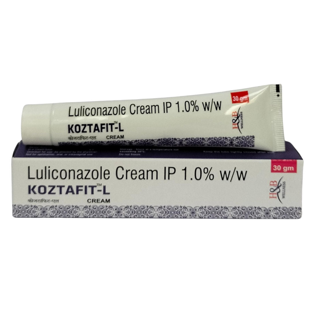 Koztafit-L Cream 30gm Pack of 2 | Luliconazole Antifungal Treatment for Ringworm, Itching & Fungal Infections Sellzoa