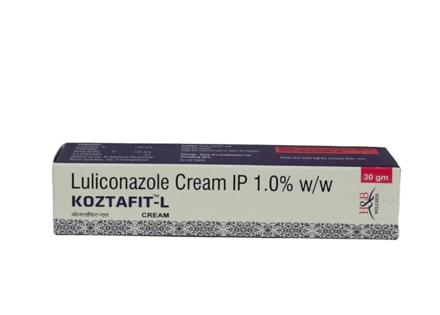 Koztafit-L Cream 30gm Pack of 2 | Luliconazole Antifungal Treatment for Ringworm, Itching & Fungal Infections Sellzoa