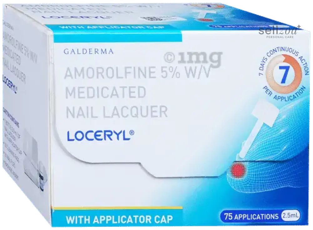 Loceryl nail lacquer 2.5ml with 5 percent amorolfine for external nail use