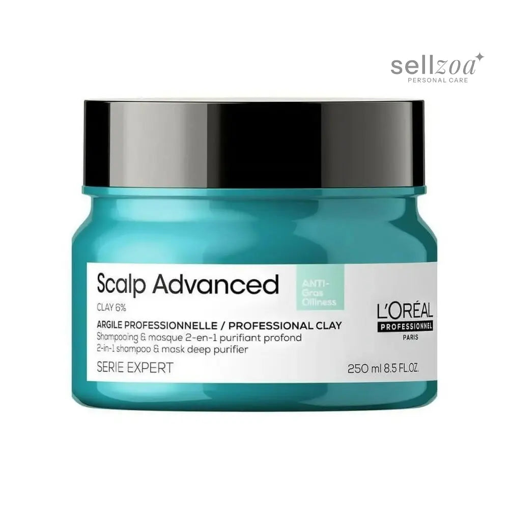 L'Oreal Paris Professionnel Scalp Advanced Anti-Oiliness 2-In-1 Deep Purifier Clay With 3% AHA -250 gm