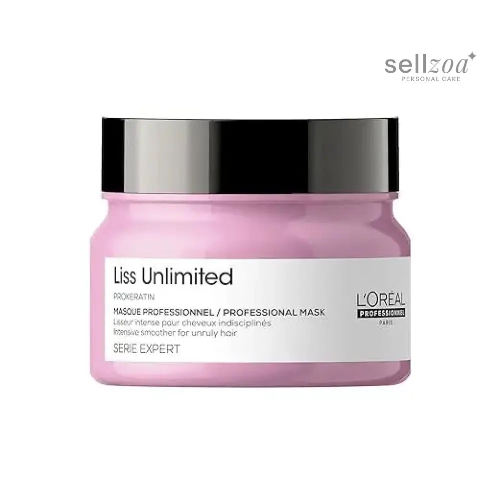 L’Oréal Professionnel Série Expert Liss Unlimited Mask 250 ml | Pro‑Keratin Smoothing Hair Mask for Frizzy, Unruly Hair Sellzoa