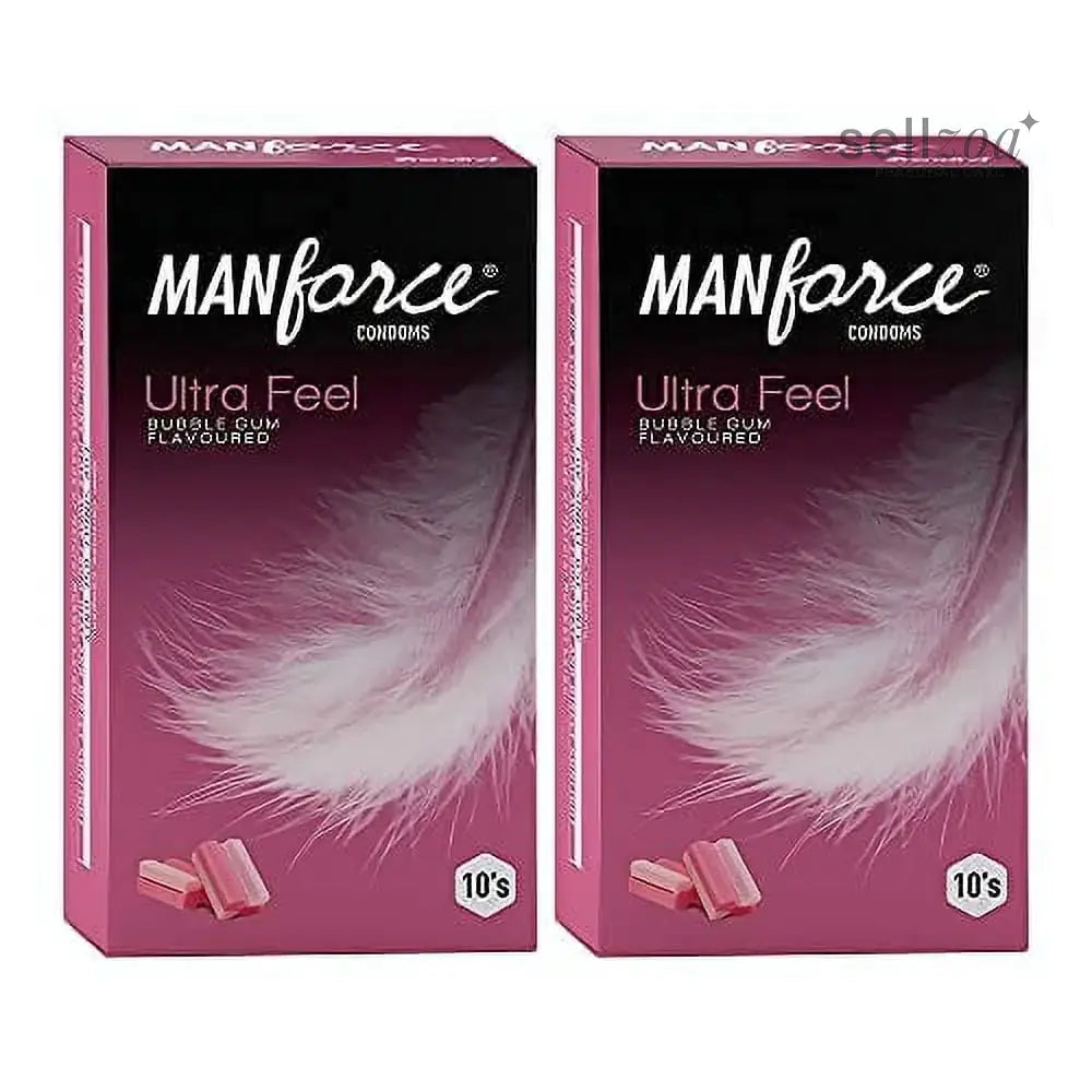 Manforce Ultra Feel Bubblegum Flavoured Condoms â€“ 20 Condoms