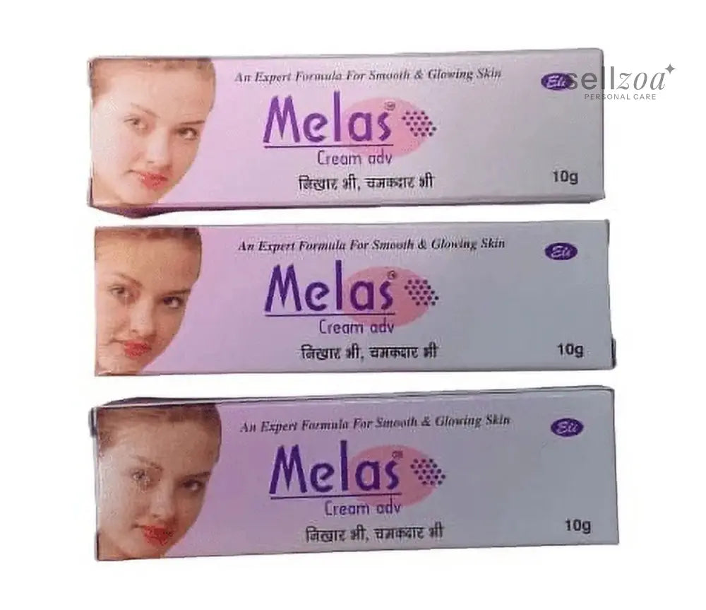 Melas Face Cream 10gm (Pack of 3) | Anti-Pigmentation, Dark Spot Removal & Skin Brightening Cream - Sellzoa