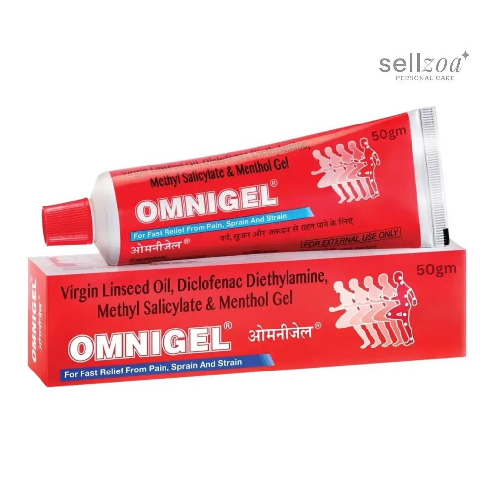 Omnigel Pain Relief Gel 50g (Pack of 2) | Cooling Massage Gel for External Use - Pain Relief