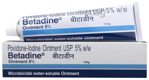Betadine 5% Povidone-Iodine Antiseptic Ointment – 125g | Infection Prevention & Wound Care Treatment Sellzoa