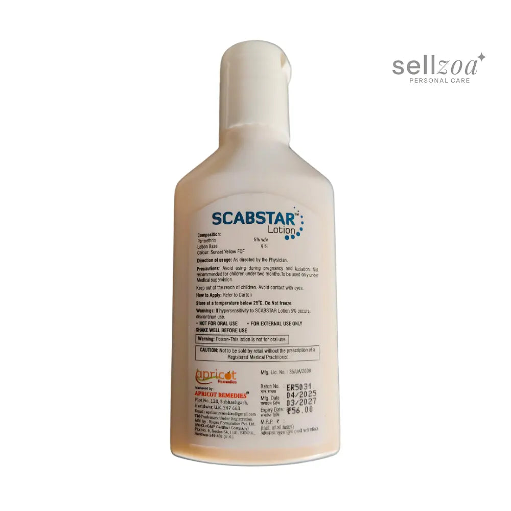 Scabstar Permethrin 5 percent cream 50ml pack of 4 for external skin use