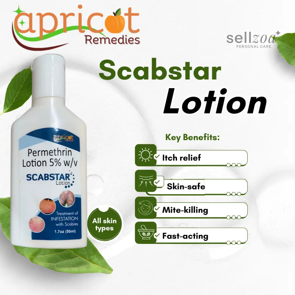 Scabstar Permethrin 5% Cream for Scabies Relief 50ml - Lotions & Moisturizers lotion