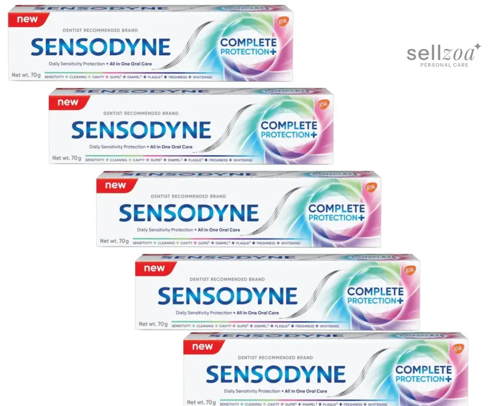Sensodyne Complete Protection Toothpaste for Sensitive Teeth, Daily Oral Care 70gm Pack of 5